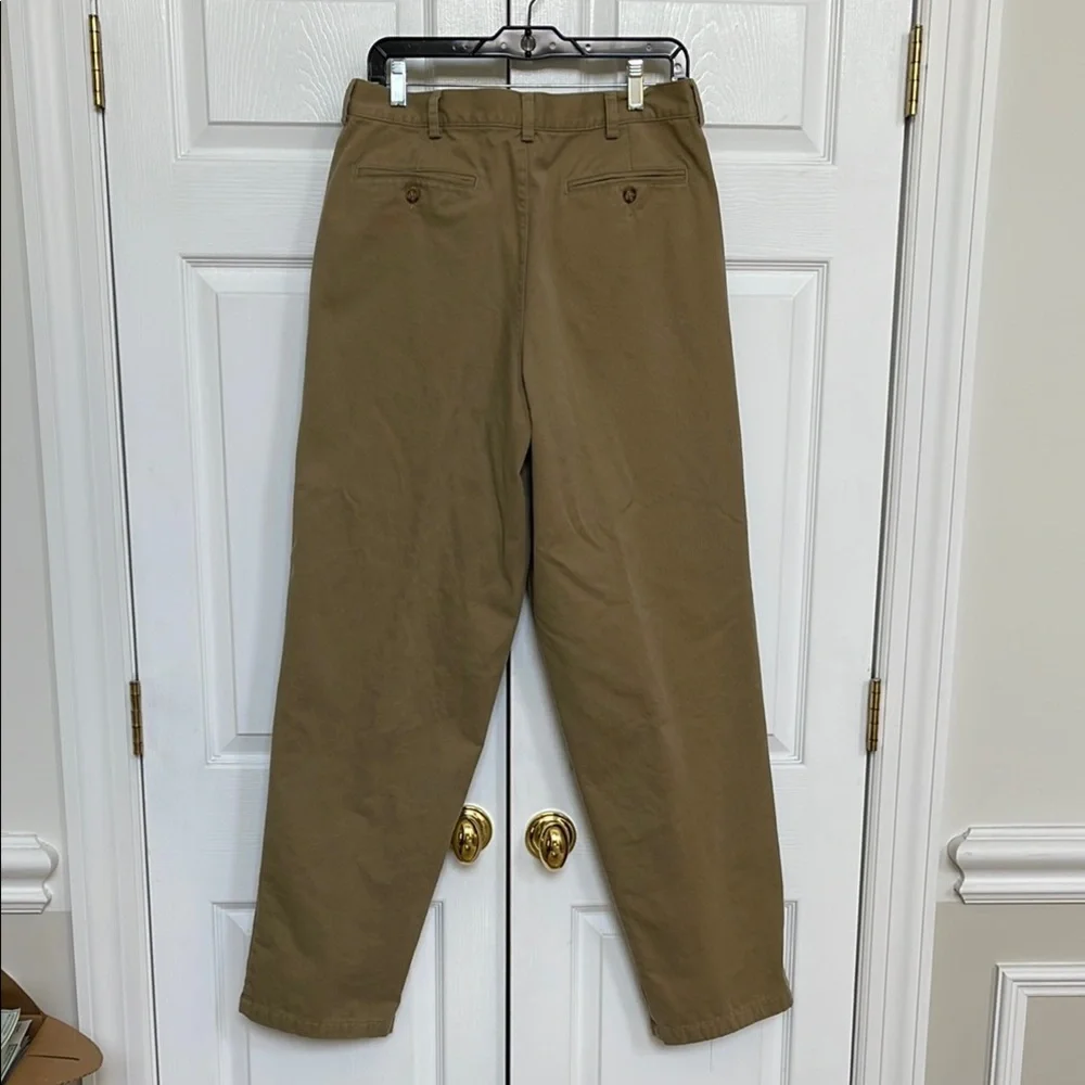 Classic Tan Men's Flannel-lined Chinos by LLBean. Sz 34. - Picture 3 of 4